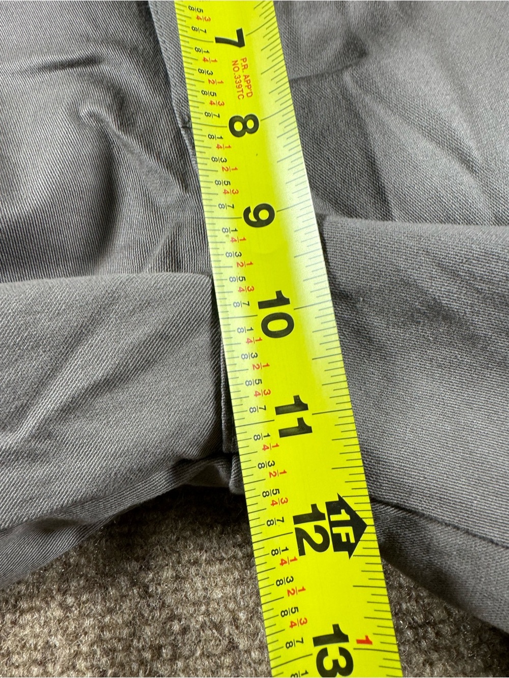 Lee Relaxed Plain Front Straight Leg Gray Brown Pants Size 12 Long - Picture 11 of 12